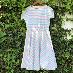 Vintage pastel striped dress